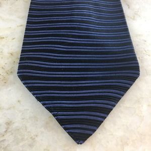 Lorenz Nicola Black, Blue Silk Tie